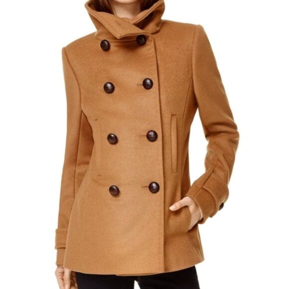 Aritzia Babaton Wool Cashmere Howell Peacoat – XXS, Camel Tan - Picture 3 of 14